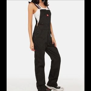 Women’s dickies stripped overalls